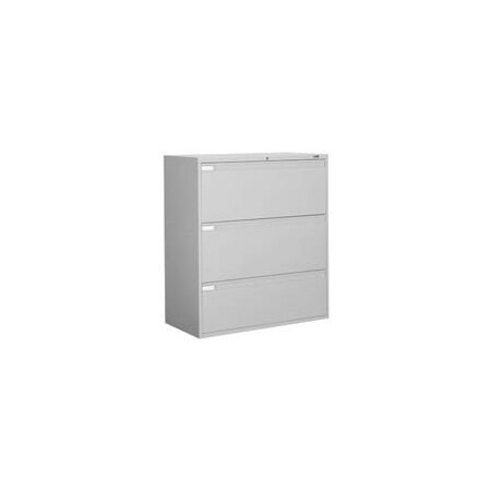Gec Global‚Ñ¢ 9300 Series 42"W 3 Drawer Binder Lateral File - Gray 9342P3F-1H-LGR